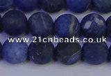 CSO544 15.5 inches 12mm round matte sodalite beads wholesale