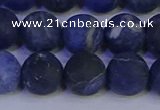 CSO545 15.5 inches 14mm round matte sodalite beads wholesale