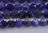 CSO551 15.5 inches 6mm faceted nuggets sodalite gemstone beads