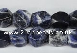 CSO56 15.5 inches 10*14mm faceted nuggets sodalite gemstone beads