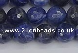 CSO561 15.5 inches 10mm faceted round sodalite gemstone beads