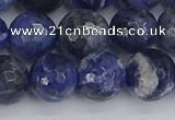 CSO562 15.5 inches 12mm faceted round sodalite gemstone beads