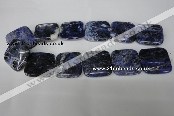 CSO57 15.5 inches 35*35mm square sodalite gemstone beads