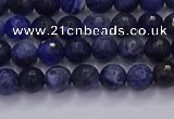 CSO600 15.5 inches 4mm faceted round sodalite gemstone beads