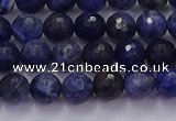 CSO601 15.5 inches 6mm faceted round sodalite gemstone beads