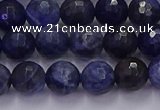 CSO602 15.5 inches 8mm faceted round sodalite gemstone beads