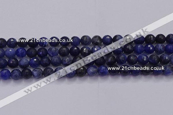 CSO603 15.5 inches 10mm faceted round sodalite gemstone beads