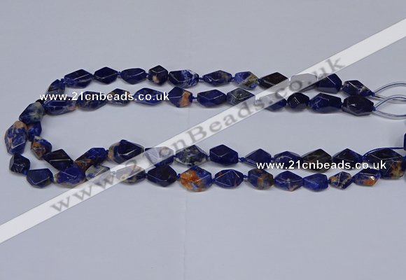 CSO640 15.5 inches 10*12mm - 12*16mm freeform orange sodalite beads