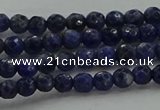 CSO641 15.5 inches 4mm faceted round sodalite gemstone beads