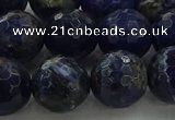 CSO645 15.5 inches 12mm faceted round sodalite gemstone beads