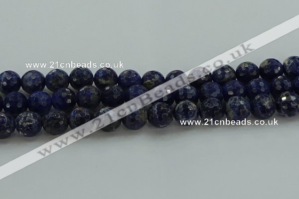 CSO645 15.5 inches 12mm faceted round sodalite gemstone beads
