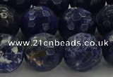 CSO646 15.5 inches 14mm faceted round sodalite gemstone beads