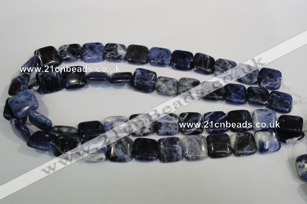 CSO65 15.5 inches 16*16mm square sodalite gemstone beads wholesale