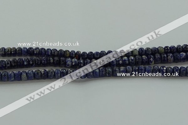 CSO662 15.5 inches 5*8mm faceted rondelle sodalite gemstone beads