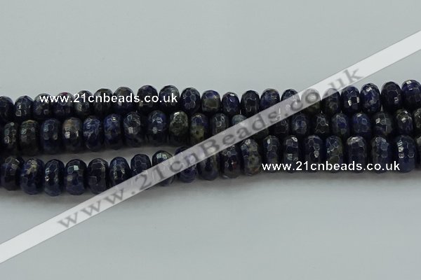 CSO665 15.5 inches 8*14mm faceted rondelle sodalite gemstone beads