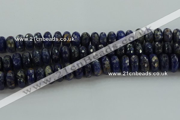 CSO666 15.5 inches 9*16mm faceted rondelle sodalite gemstone beads