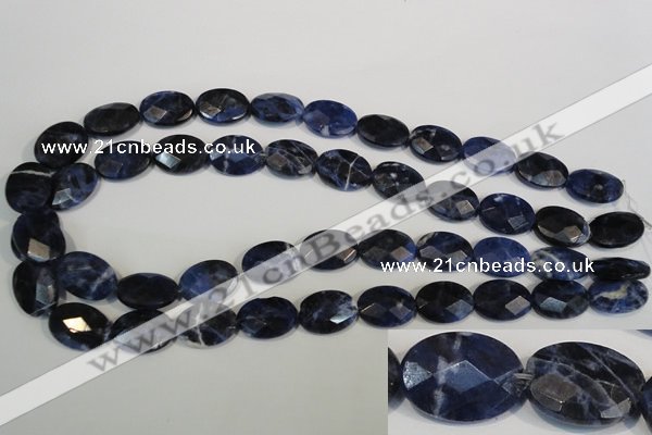 CSO68 15.5 inches 13*18mm faceted oval sodalite gemstone beads wholesale