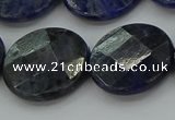 CSO710 15.5 inches 20mm faceted coin sodalite gemstone beads