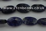 CSO715 15.5 inches 8*12mm faceted oval sodalite gemstone beads