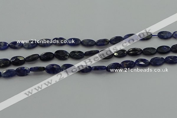 CSO715 15.5 inches 8*12mm faceted oval sodalite gemstone beads