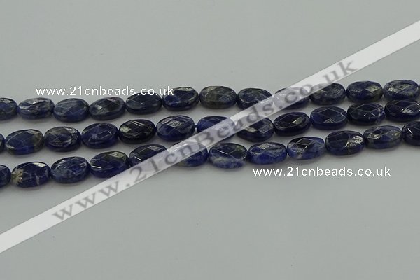 CSO716 15.5 inches 10*14mm faceted oval sodalite gemstone beads