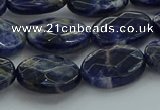 CSO717 15.5 inches 12*16mm faceted oval sodalite gemstone beads