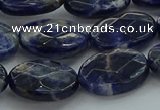 CSO718 15.5 inches 13*18mm faceted oval sodalite gemstone beads