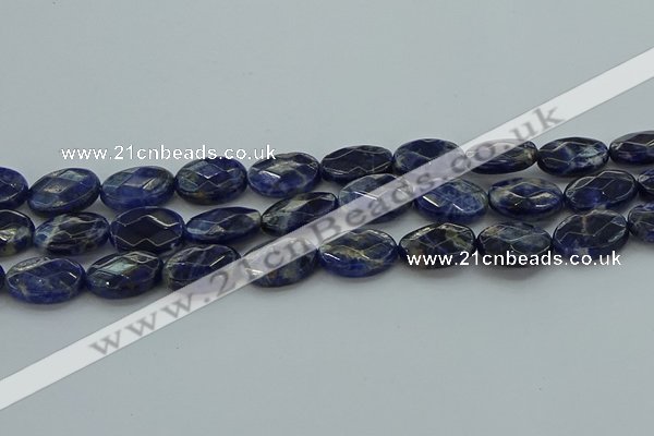 CSO718 15.5 inches 13*18mm faceted oval sodalite gemstone beads