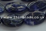 CSO719 15.5 inches 15*20mm faceted oval sodalite gemstone beads