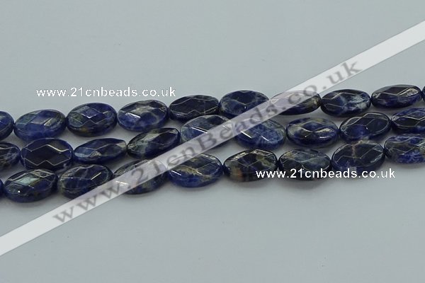 CSO719 15.5 inches 15*20mm faceted oval sodalite gemstone beads