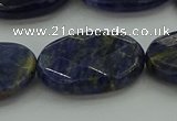 CSO720 15.5 inches 18*25mm faceted oval sodalite gemstone beads