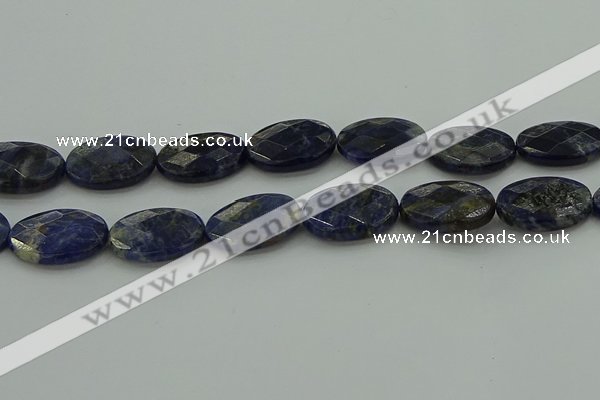 CSO720 15.5 inches 18*25mm faceted oval sodalite gemstone beads