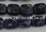 CSO725 15.5 inches 10*10mm faceted square sodalite gemstone beads