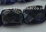 CSO729 15.5 inches 18*18mm faceted square sodalite gemstone beads