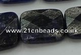 CSO730 15.5 inches 20*20mm faceted square sodalite gemstone beads