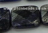 CSO731 15.5 inches 25*25mm faceted square sodalite gemstone beads