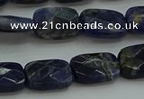 CSO736 15.5 inches 10*14mm faceted rectangle sodalite gemstone beads