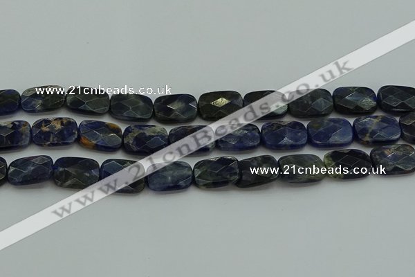 CSO738 15.5 inches 13*18mm faceted rectangle sodalite gemstone beads