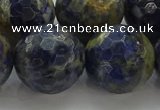 CSO758 15.5 inches 20mm faceted round orange sodalite beads