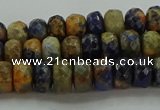 CSO761 15.5 inches 4*6mm faceted rondelle orange sodalite beads