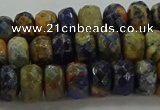 CSO762 15.5 inches 5*8mm faceted rondelle orange sodalite beads