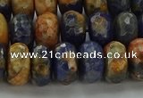 CSO763 15.5 inches 6*10mm faceted rondelle orange sodalite beads