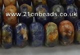 CSO764 15.5 inches 7*12mm faceted rondelle orange sodalite beads