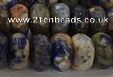 CSO765 15.5 inches 8*14mm faceted rondelle orange sodalite beads