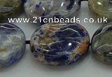 CSO776 15.5 inches 20mm flat round orange sodalite beads wholesale