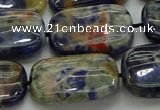 CSO793 15.5 inches 18*25mm rectangle orange sodalite beads