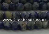 CSO801 15.5 inches 6mm round matte orange sodalite gemstone beads