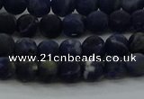 CSO811 15.5 inches 6mm round matte sodalite gemstone beads