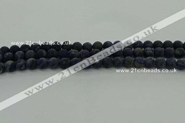 CSO812 15.5 inches 8mm round matte sodalite gemstone beads