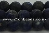 CSO813 15.5 inches 10mm round matte sodalite gemstone beads